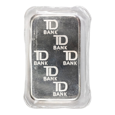SOLD Johnson Matthey JM TD Bank 5oz .999 Fine Silver Bar - Sealed