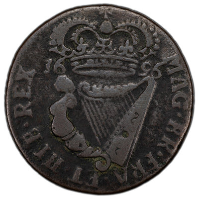 SOLD Ireland 1696 Undraped Portrait Halfpenny Coin S #6599