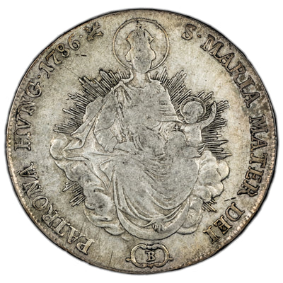 Hungary 1786 B Madonna Thaler Silver Coin