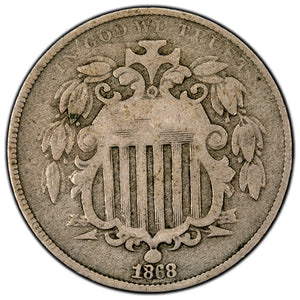SOLD United States 1868 5 Cents Shield Nickel Coin