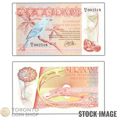 Suriname 1985 2 1/2 Gulden Note P #119a  - Uncirculated