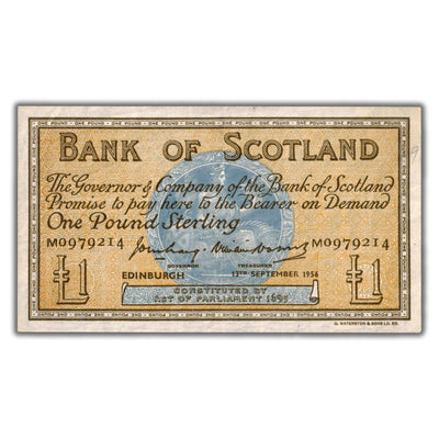 Scotland 1956 1 One Pound Note P #100b - EF