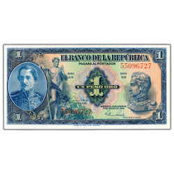 Colombia 1954 1 One Peso Oro Note P #380g - Choice UNC