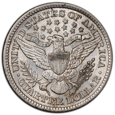SOLD United States 1898 25 Cents Barber Quarter Silver Coin - AU