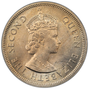 SOLD Hong Kong 1960 $1 One Dollar Coin KM #31 - Brilliant Uncirculated