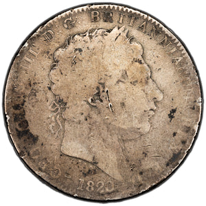 SOLD Great Britain 1820 1 One Crown Silver Coin - Low Grade Filler