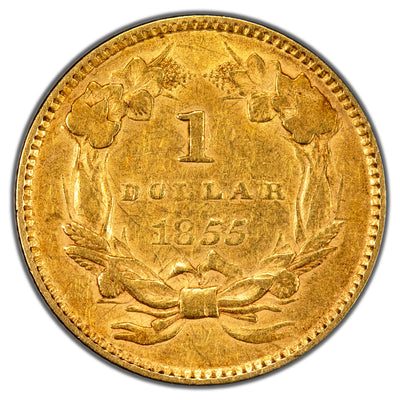 SOLD United States 1855 Type 2 G$1 One Dollar Gold Coin