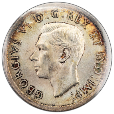 Canada 1937 $1 Silver Dollar Coin - ICCS MS-64