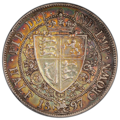 Great Britain 1897 Half Crown Silver Coin KM #782