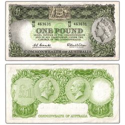 Australia ND (1961-65) 1 One Pound Note P #34a - VF/EF