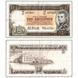 Australia ND (1961-65) 10 Ten Shillings Note P #33a - VF