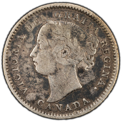 Canada 1888 10 Cents Dime Silver Coin - Fine