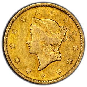 SOLD United States 1850 Type 1 G$1 One Dollar Gold Coin