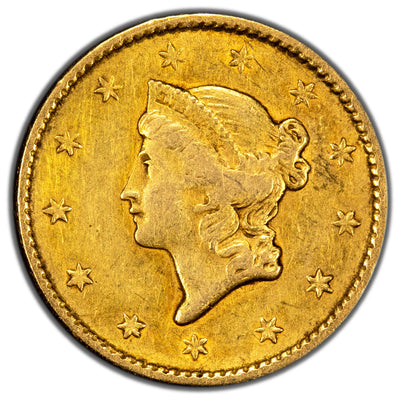 SOLD United States 1850 Type 1 G$1 One Dollar Gold Coin