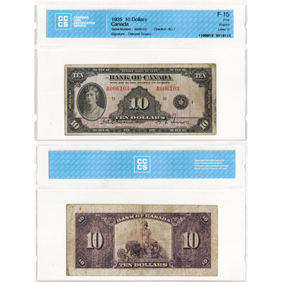 $10 1935 Bank of Canada Note English Text BC-7 - CCCS F-15