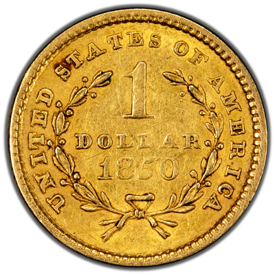 SOLD United States 1850 Type 1 G$1 One Dollar Gold Coin