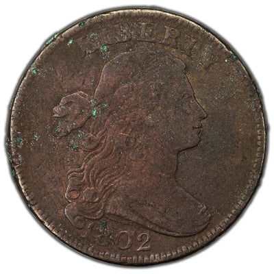 United States 1802 Draped Bust Large Cent Coin - Light Corrosion