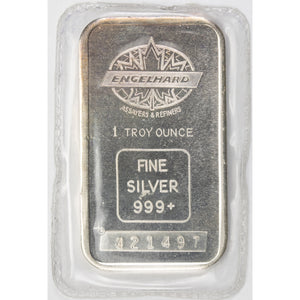 SOLD Engelhard Maple Leaf 1oz .999 Fine Silver Bar - Sealed