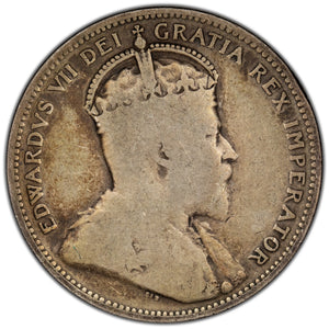 SOLD Canada 1908 25 Cents Quarter Silver Coin - VG