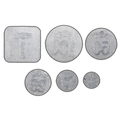 SOLD Canada Hudson's Bay 1946 Eastern Arctic Set of 6 Aluminum Tokens