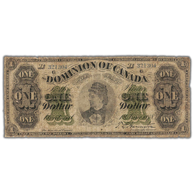 SOLD $1 1878 Dominion of Canada Note Payable at Montreal DC-8e-ii
