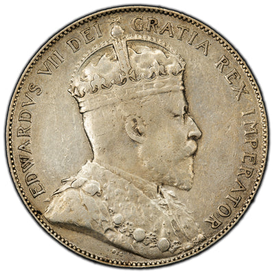 SOLD Canada 1907 50 Cents Half Dollar Silver Coin - VF (cleaned)