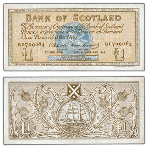 Scotland 1961 1 One Pound Note - Circulated
