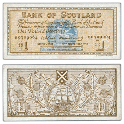 Scotland 1961 1 One Pound Note - Circulated