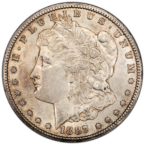 SOLD United States 1887-S $1 Morgan Dollar Silver Coin - AU-55