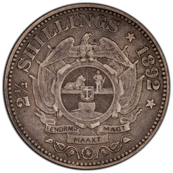 SOLD South Africa 1892 2 1/2 Shillings Silver Coin KM #7