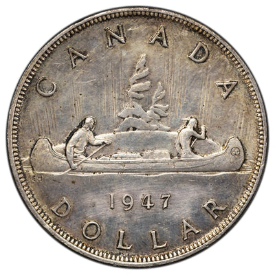 SOLD Canada 1947 Blunt 7 $1 Silver Dollar Coin  - Light Rev Scratches