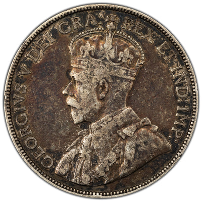 Canada 1913 50c Half Dollar Silver Coin - F-15