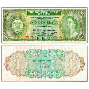 Belize 1976 $1 One Dollar Note P #33c - VF