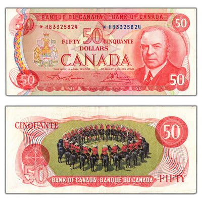 SOLD $50 1975 Bank of Canada Note *HB Replacement Prefix BC-51aA - VF/EF