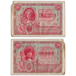Austria 1900 20 Twenty Kronen Note P #5 - Edge Issues