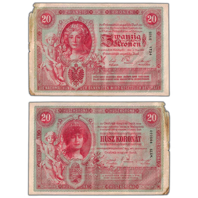 SOLD Austria 1900 20 Twenty Kronen Note P #5 - Edge Issues