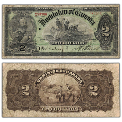 SOLD $2 1897 Dominion of Canada Note Boville DC-14c