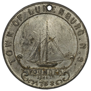 SOLD Canada 1903 Town of Lunenburg N.S. 150th Anniversary Medal - Holed