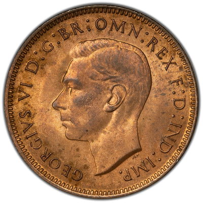 Great Britain 1948 Farthing Coin KM #843