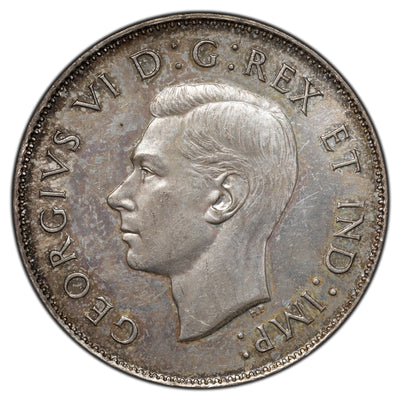 Canada 1946 50 Cents Half Dollar Silver Coin - UNC