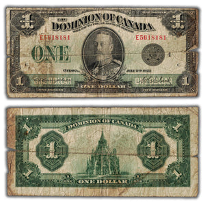 SOLD $1 1923 Dominion of Canada Note Campbell-Clark Black Seal Series E DC-25o