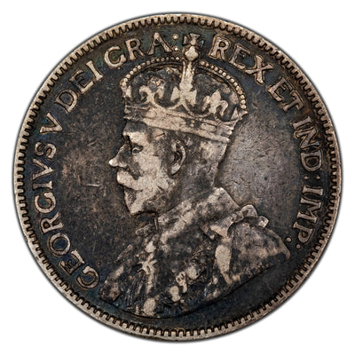 Canada 1913 25 Cents Quarter Silver Coin - Very Fine