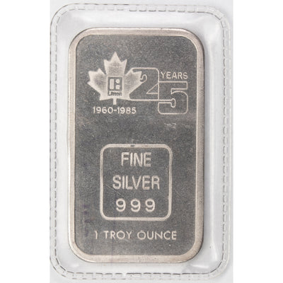 SOLD Engelhard Litton 25 Years 1oz .999 Fine Silver Bar - Sealed