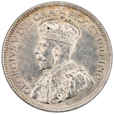 Canada 1930 25 Cents Quarter Silver Coin - ICCS EF-45