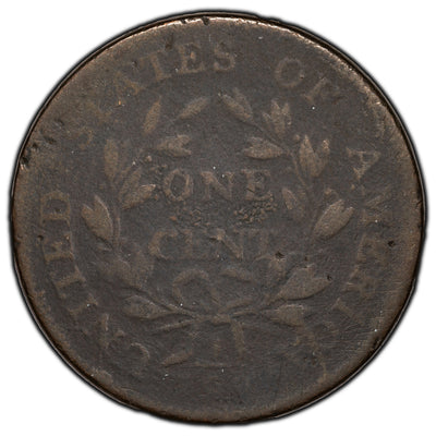 SOLD United States 1798 1 Cent Draped Bust Penny Coin - Low Grader Filler