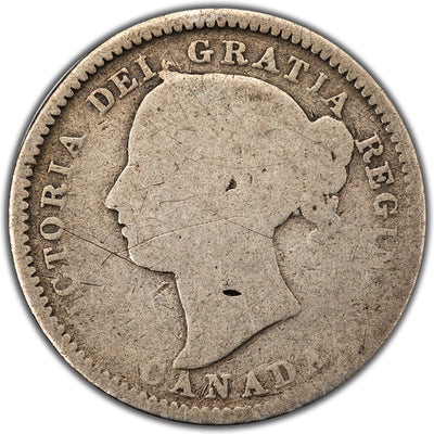 Canada 1886 Kn6 Obverse #4 10 Cents Dime Silver Coin - Filler