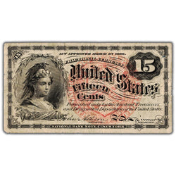 United States 1863 15 Cents Fractional Note - Circulated