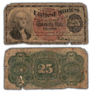 SOLD United States 1863 25 Cents Fractional Currency Note FR #1281