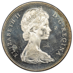 SOLD Canada 1965 Type 5 Medium Beads $1 Silver Dollar Coin - Uncirculated Nice Cameo!