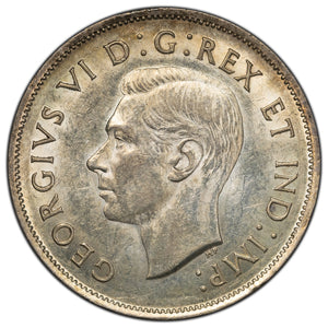 SOLD Canada 1938 50 Cents Half Dollar Silver Coin - EF